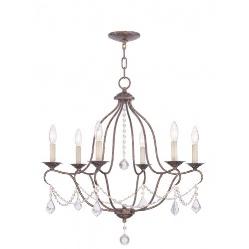 Livex Lighting Chesterfield 6 Light VBR Chandelier