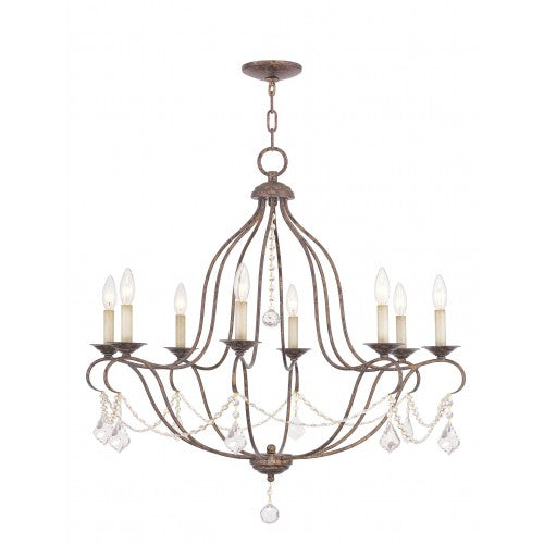Livex Lighting Chesterfield 8 Light VBR Chandelier