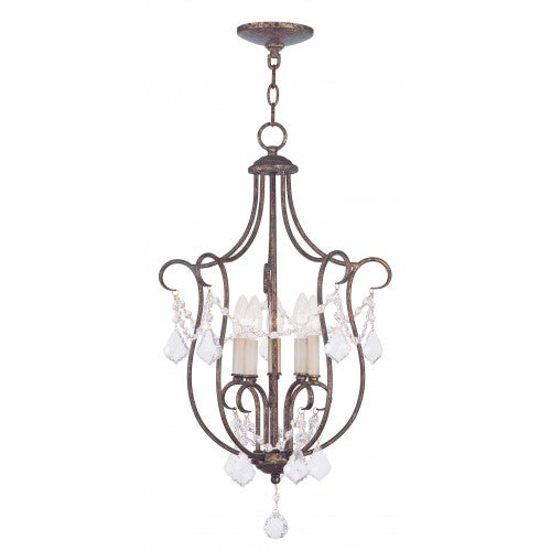 Livex Lighting Chesterfield 5 Light Venetian Golden Bronze Foyer