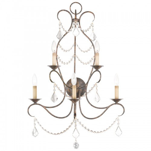 Livex Lighting Chesterfield 5 Light VBR Wall Sconce