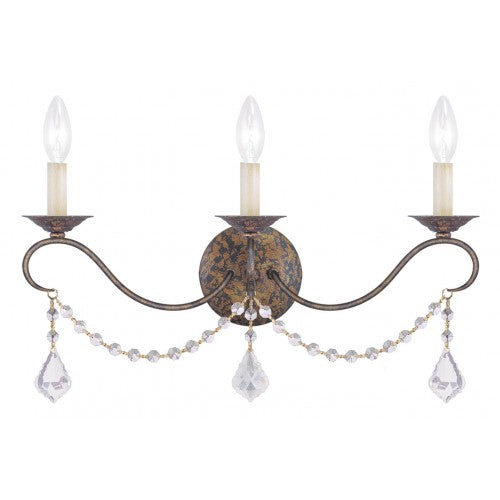 Livex Lighting Chesterfield 3 Light VBR Wall Sconce