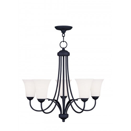 Livex Lighting Ridgedale 5 Light Black Chandelier
