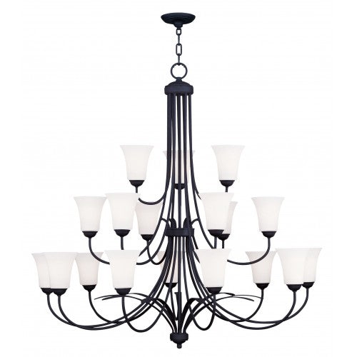 Livex Lighting Ridgedale 18 Light Black Chandelier