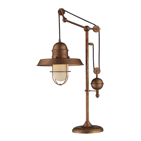 Farmhouse 1 Light Adjustable Table Lamp In Bellwether Copper