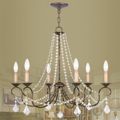 Livex Lighting Pennington 6 Light VBR Chandelier
