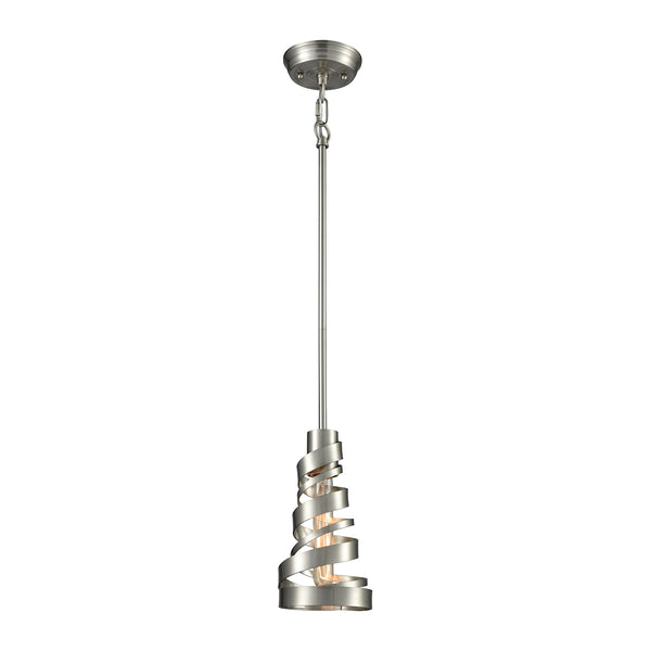 Zabrina 1 Light Pendant In Satin Nickel - Includes Recessed Lighting Kit