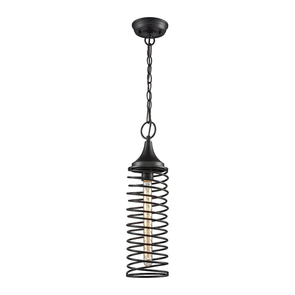 Spring 1 Light Pendant In Oil Rubbed Bronze