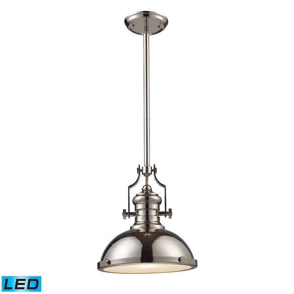 Chadwick 1 Light LED Pendant In Polished Nickel