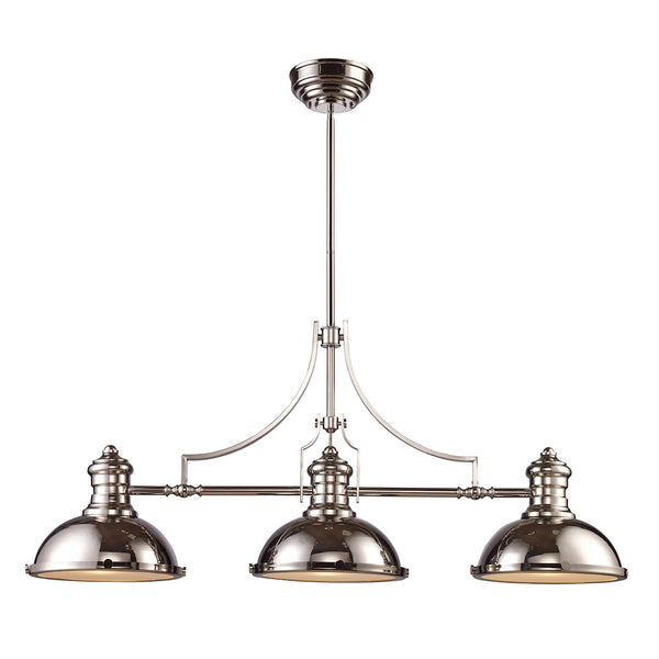 Chadwick 3 Light Billiard In Polished Nickel