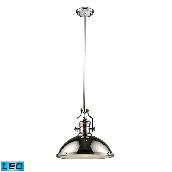 Chadwick 1 Light LED Pendant In Polished Nickel