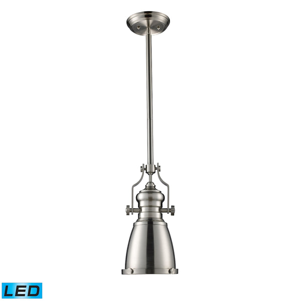 Chadwick 1 Light LED Pendant In Satin Nickel