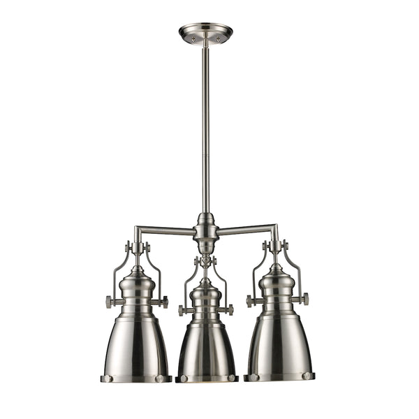 Chadwick 3 Light Chandelier In Satin Nickel