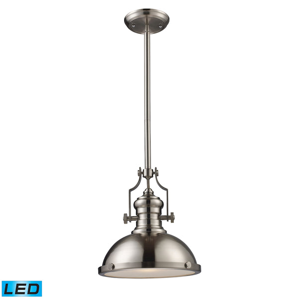 Chadwick 1 Light LED Pendant In Satin Nickel