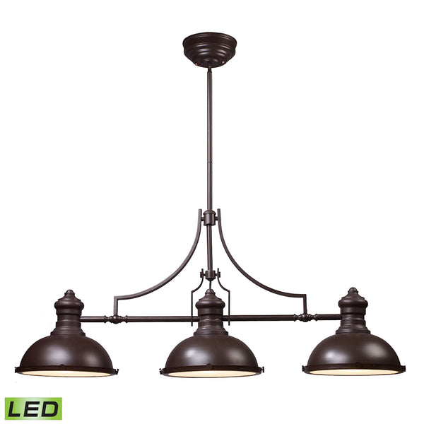 Chadwick 3 Light LED Billiard In Oiled Bronze