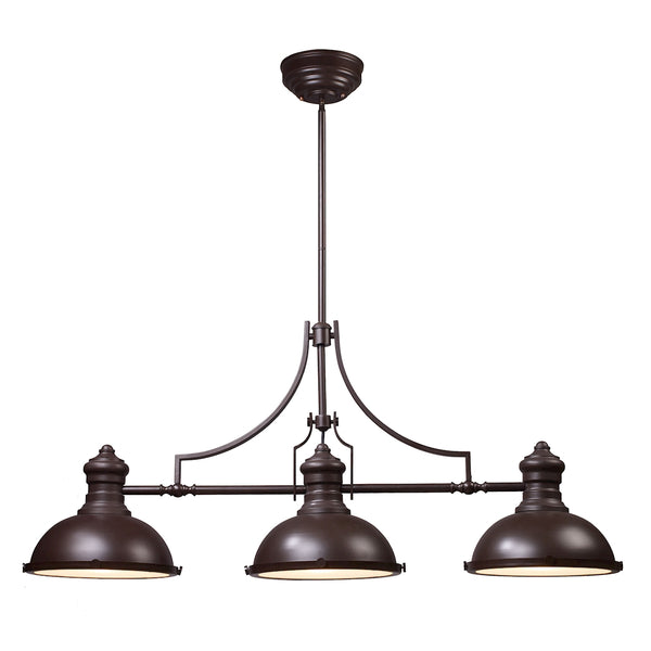 Chadwick 3 Light Billiard In Oiled Bronze