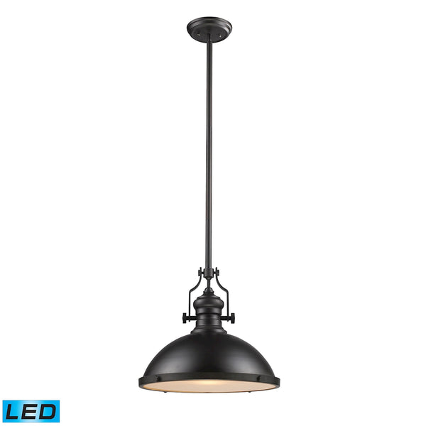 Chadwick 1 Light LED Pendant In Oiled Bronze