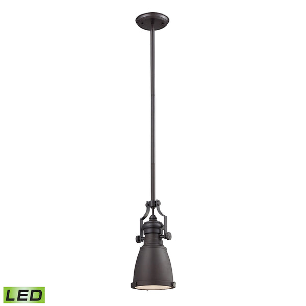 Chadwick 1 Light LED Pendant In Oiled Bronze