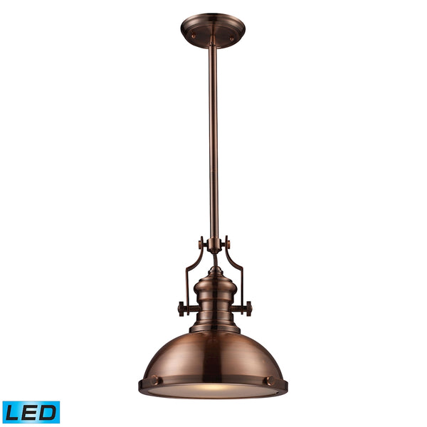 Chadwick 1 Light LED Pendant In Antique Copper
