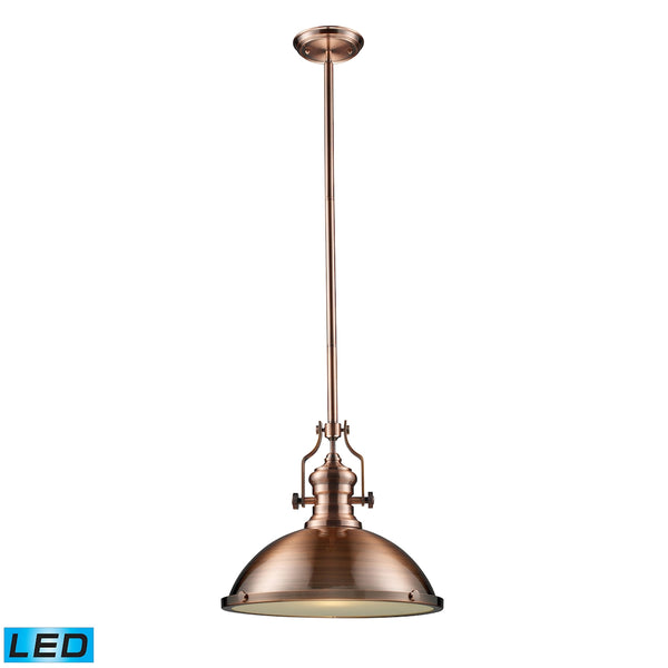 Chadwick 1 Light LED Pendant In Antique Copper