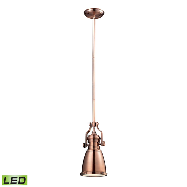 Chadwick 1 Light LED Pendant In Antique Copper