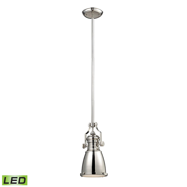 Chadwick 1 Light LED Pendant In Polished Nickel