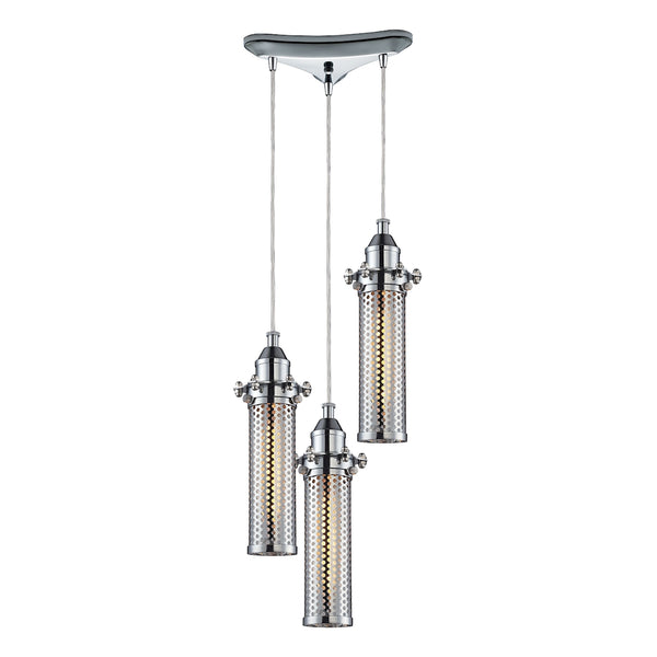 Fulton 3 Light Pendant In Polished Chrome