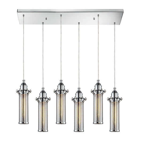 Fulton 6 Light Pendant In Polished Chrome