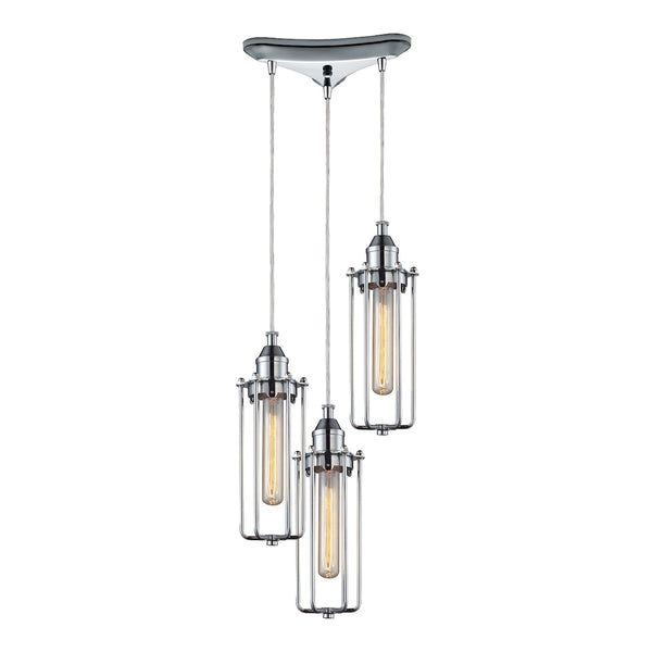 Fulton 3 Light Pendant In Polished Chrome