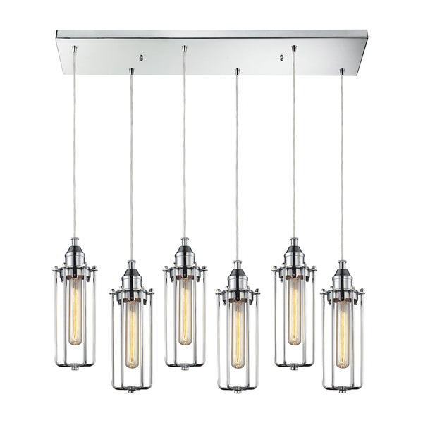 Fulton 6 Light Pendant In Polished Chrome