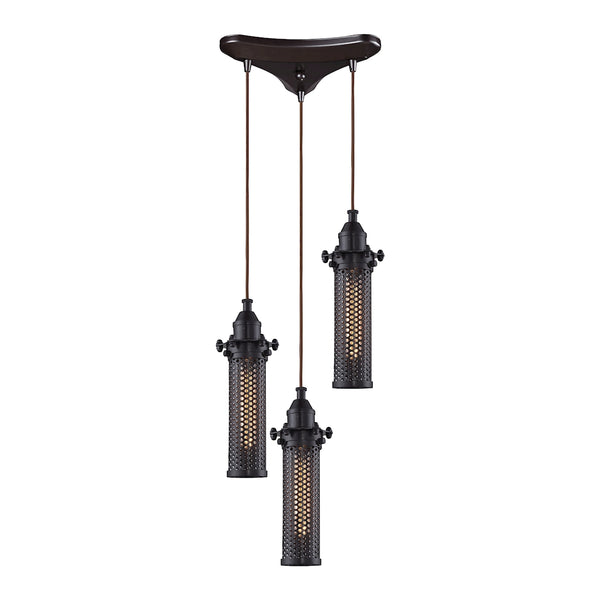 Fulton 3 Light Pendant In Oil Rubbed Bronze