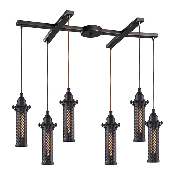 Fulton 6 Light Pendant In Oil Rubbed Bronze
