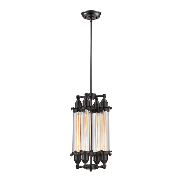 Fulton 4 Light Pendant In Oil Rubbed Bronze