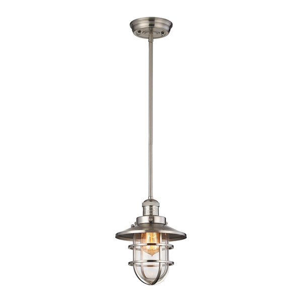 Seaport 1 Light Pendant In Satin Nickel