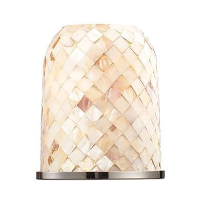 Chadwick Cappa Shell Shade With Polished Nickel Ring