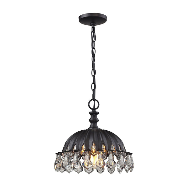 Zuella 1 Light Pendant In Matte Black