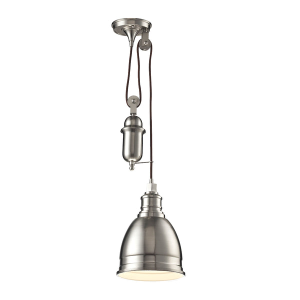 Carolton 1 Light Pendant In Brushed Nickel