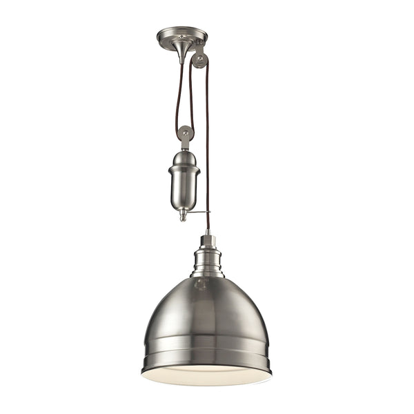 Carolton 1 Light Pendant In Brushed Nickel