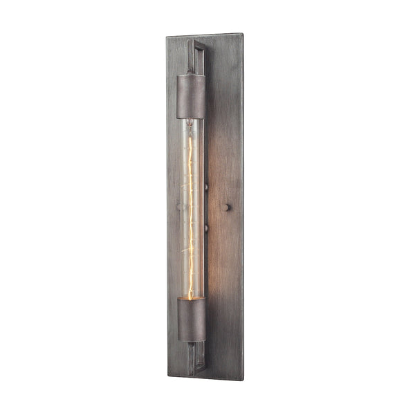 Laboratory 1 Light Wall Sconce In Weathered Zinc