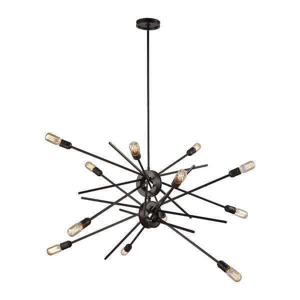 Xenia 12 Light Chandelier In Oil Rubbed Bronze