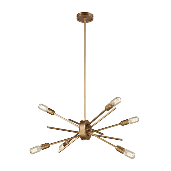 Xenia 6 Light Chandelier In Matte Gold