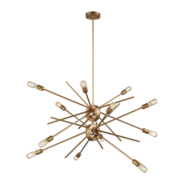 Xenia 12 Light Chandelier In Matte Gold