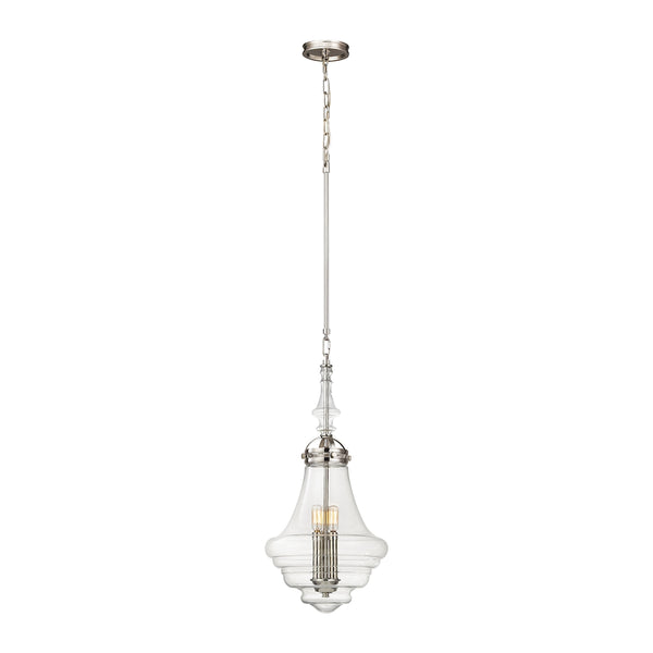 Gramercy 1 Light Pendant In Polished Nickel