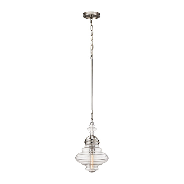 Gramercy 1 Light Pendant In Polished Nickel