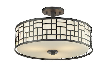 Z-Lite Elea 3 Light Semi-Flush Mount 329-SF16-BRZ