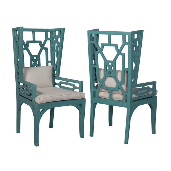 Manor Wing Chairs In Deep Teal
