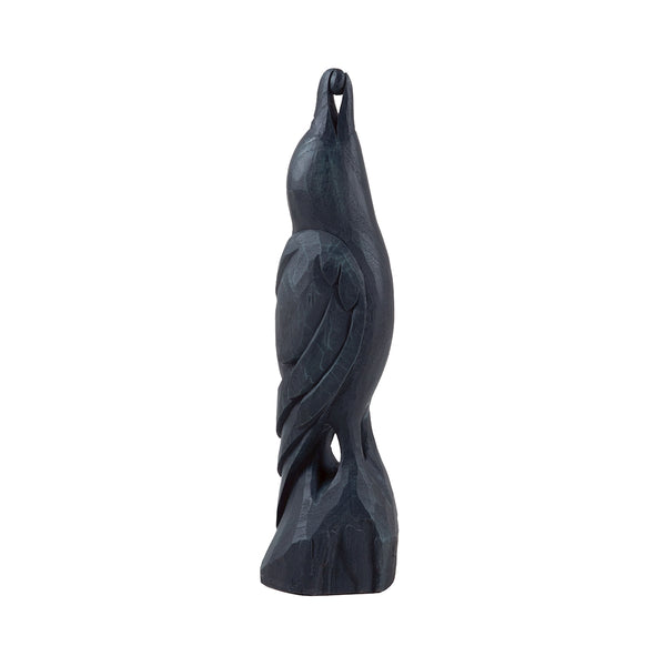 Carved Stretching Raven