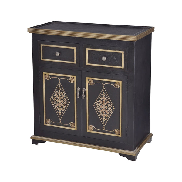Medecci Chest In Black And Gold