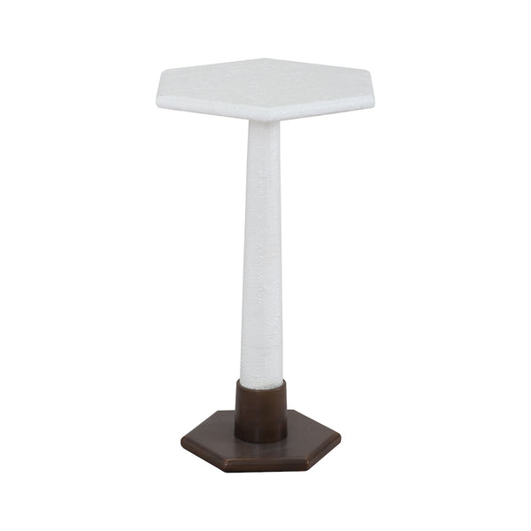 Launch Pad White Accent Table