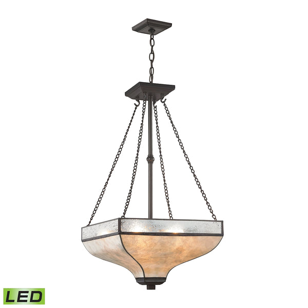 Santa Fe 3 Light LED Chandelier In Tiffany Bronze