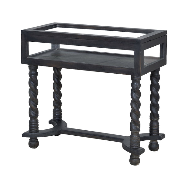 Barley Twist Display Table In Ash Black Stain